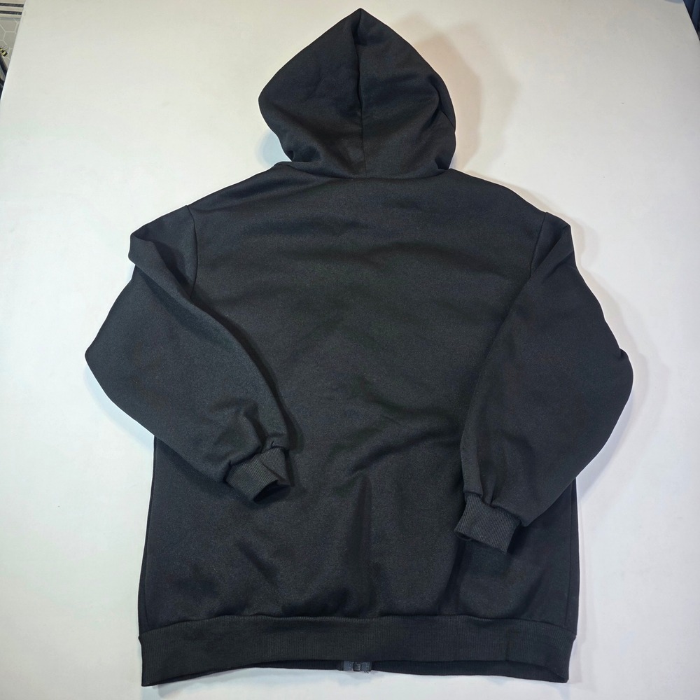 NEW W/TAG Emery Rose Black Zip Up Hoodie Fleece Lined Sweatshirt Medium - Picture 12 of 13